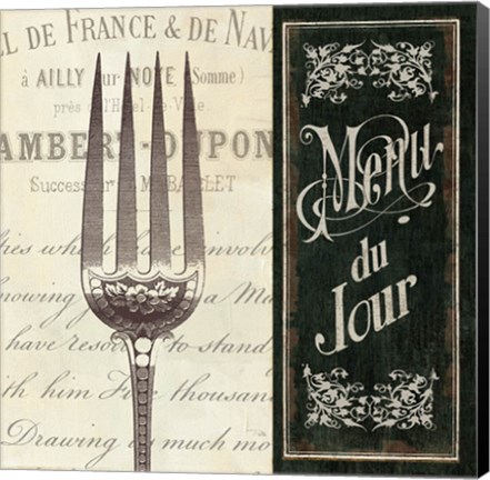 Framed French Menu II Print