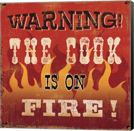Framed Cook is on Fire Print