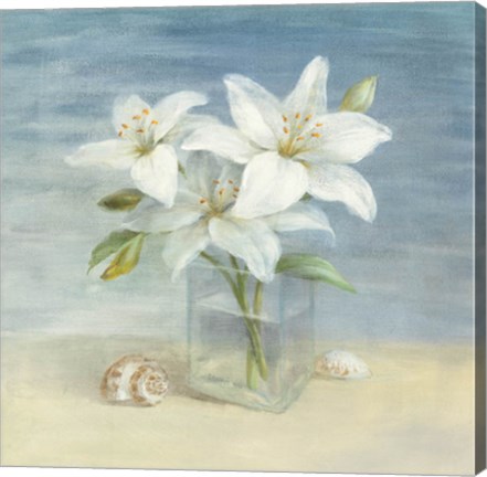 Framed Lilies and Shells Print