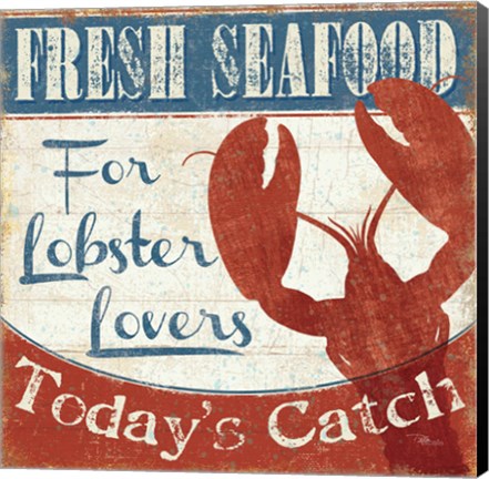 Framed Fresh Seafood I Print