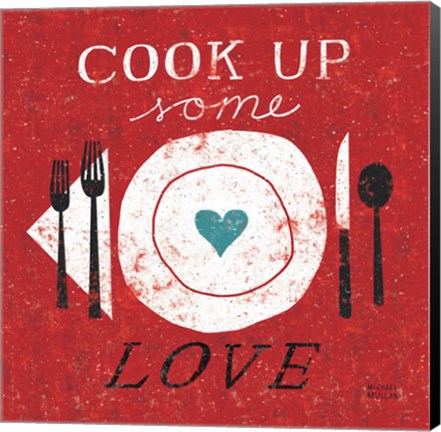 Framed Cook Up Love Print