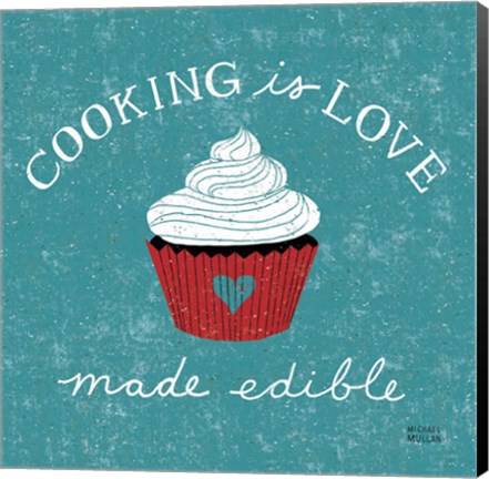 Framed Cooking is Love Print