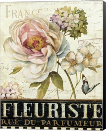 Framed Marche de Fleurs III Print