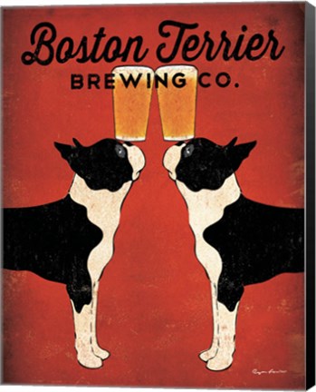 Framed Boston Terrier Brewing Co. Print