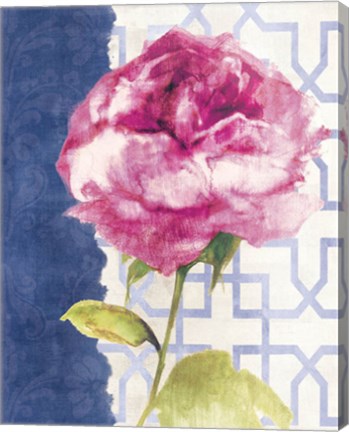 Framed Antique Floral on White II Print