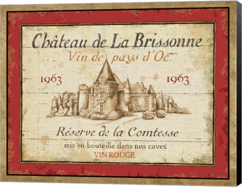 Framed French Wine Labels I Print