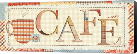 Framed Patchwork Cafe I Print