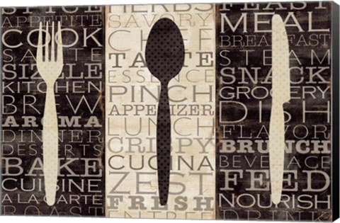 Framed Kitchen Words Trio Print