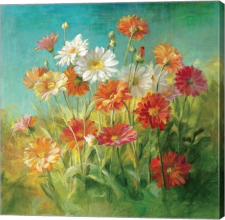 Framed Painted Daisies Print