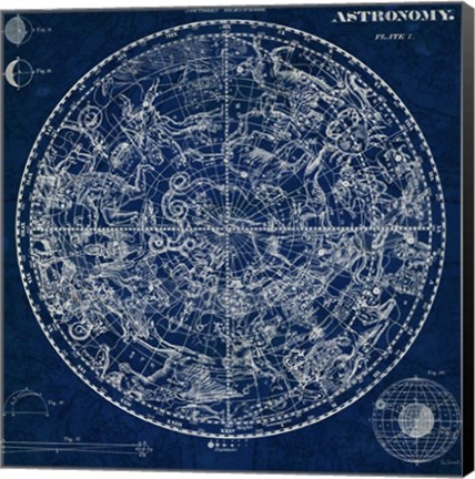 Framed Celestial Blueprint Print