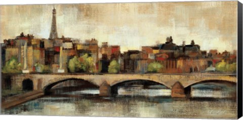 Framed Paris Bridge I Spice Print