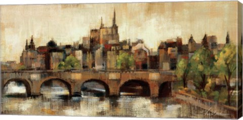 Framed Paris Bridge II Spice Print