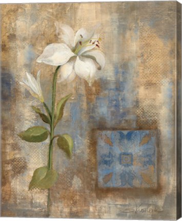Framed Lily and Tile Print
