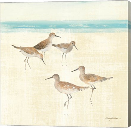 Framed Sand Pipers Square I Print