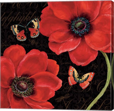 Framed Petals and Wings III Print