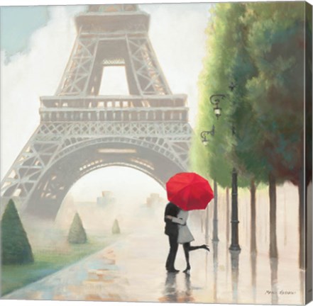 Framed Paris Romance II Print