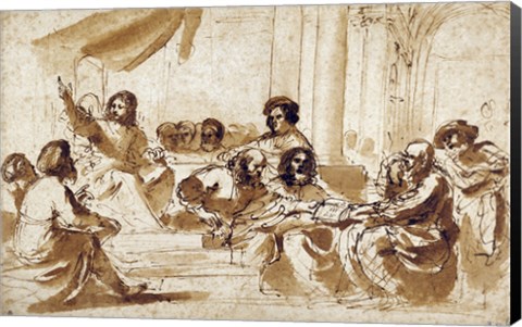 Framed Christ Preaching in the Temple Print