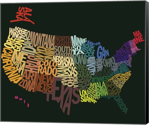 Framed States of text Print