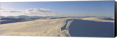 Framed Sand dunes in desert, White Sands National Monument, Alamogordo, Otero County, New Mexico, USA Print