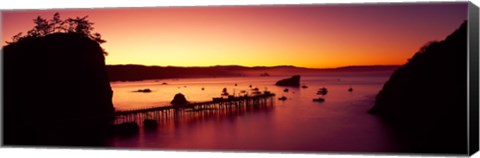 Framed Sunrise on Trinidad Bay, Trinidad, Humboldt County, California, USA Print