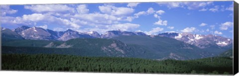 Framed Mountains fr Beaver Meadows Rocky Mt National Park CO USA Print