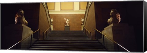 Framed Low angle view of staircase, British Museum, London, England Print