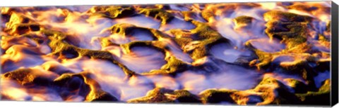 Framed High angle view of a surf on rock formation, Wind and Sea Beach, La Jolla, California, USA Print
