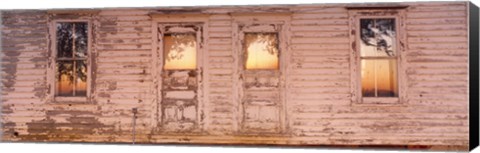 Framed Facade of a Farmhouse, Livingston County, Illinois Print
