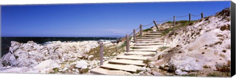 Framed Staircase on the coast, Pacific Grove, Monterey County, California, USA Print