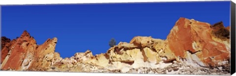 Framed Low angle view of rock formations, Rainbow Valley Conservation Reserve, Northern Territory, Australia Print