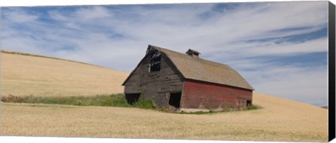 Framed Barn in a wheat field, Colfax, Whitman County, Washington State, USA Print