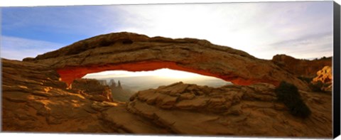 Framed Mesa Arch glowing at sunrise, Canyonlands National Park, Utah, USA Print