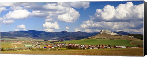 Framed Castle on a hill, Spissky Hrad, Slovakia Print