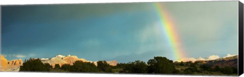 Framed Rainbow over Capitol Reef National Park, Utah, USA Print