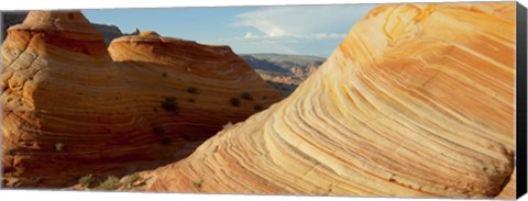 Framed Sandstone rock formations, The Wave, Coyote Buttes, Utah, USA Print