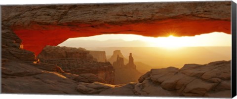 Framed Mesa Arch at sunset, Canyonlands National Park, Utah, USA Print