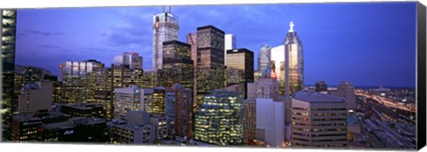 Framed Skyscrapers in a city, Toronto, Ontario, Canada 2011 Print