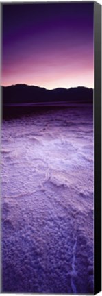 Framed Salt Flat at Sunset, Death Valley, California Print