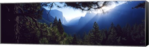 Framed Tunnel View Point at sunrise, Yosemite National Park, California, USA Print