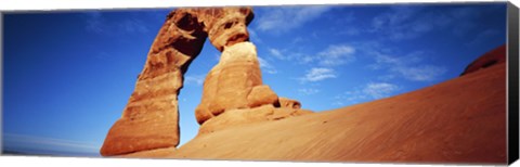 Framed Low angle view of Delicate Arch, Arches National Park, Utah, USA Print