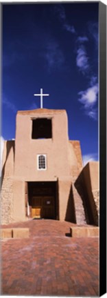 Framed Facade of a church, San Miguel Mission, Santa Fe, New Mexico, USA Print