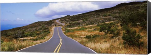 Framed Road passing through hills, Maui, Hawaii, USA Print