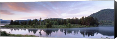 Framed USA, Wyoming, Grand Teton Park, Ox Bow Bend Print