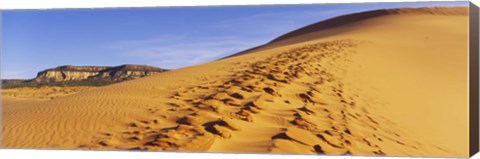 Framed Sand dunes in the desert, Coral Pink Sand Dunes State Park, Utah, USA Print