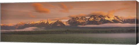 Framed Snowy Mountains, Grand Teton National Park, Wyoming Print