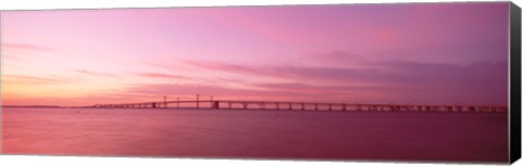 Framed Dawn, Chesapeake Bay Bridge, Maryland, USA Print