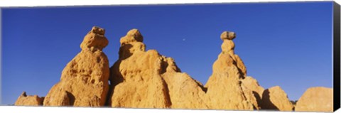 Framed Low angle view of rock formations, Queens Garden, Bryce Canyon National Park, Utah, USA Print