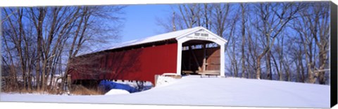 Framed Neet Covered Bridge Parke Co IN USA Print