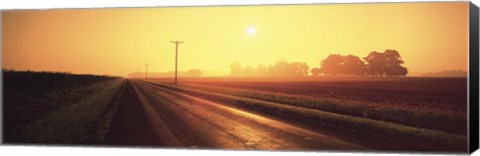 Framed Sunrise Road Maryland USA Print