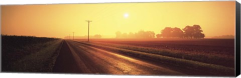 Framed Sunrise Road Maryland USA Print